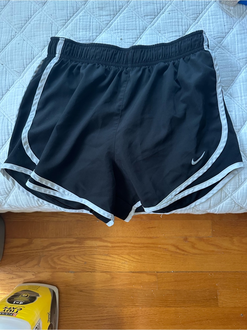 Nike Black Women's Athletic Shorts with White Trim